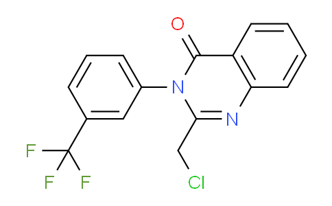 CAS No. 312510-67-1, 2-(Chloromethyl)-3-(3-(trifluoromethyl)phenyl)quinazolin-4(3H)-one