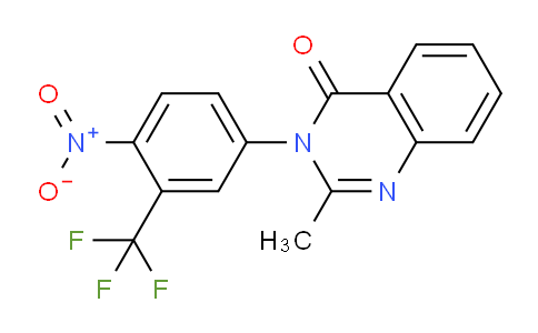 CAS No. 313067-24-2, 2-Methyl-3-(4-nitro-3-(trifluoromethyl)phenyl)quinazolin-4(3H)-one