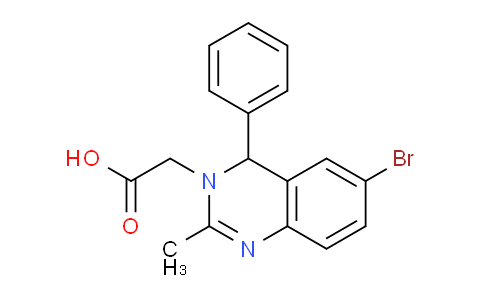 CAS No. 313262-72-5, 2-(6-Bromo-2-methyl-4-phenylquinazolin-3(4H)-yl)acetic acid