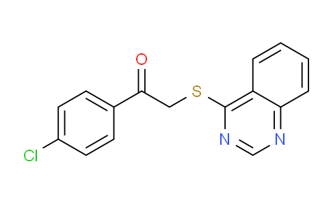 CAS No. 31737-20-9, 1-(4-Chlorophenyl)-2-(quinazolin-4-ylthio)ethanone