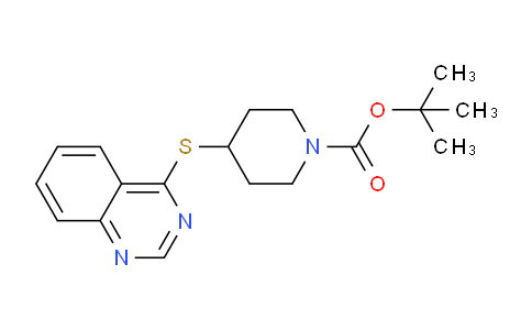 CAS No. 325146-03-0, tert-Butyl 4-(quinazolin-4-ylthio)piperidine-1-carboxylate