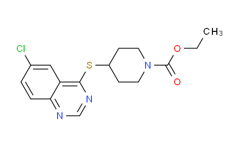 CAS No. 325146-05-2, Ethyl 4-((6-chloroquinazolin-4-yl)thio)piperidine-1-carboxylate