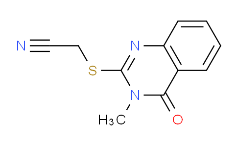 CAS No. 330827-69-5, 2-((3-Methyl-4-oxo-3,4-dihydroquinazolin-2-yl)thio)acetonitrile