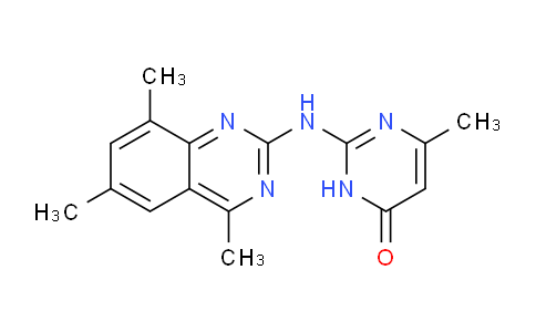 CAS No. 330830-77-8, 6-Methyl-2-((4,6,8-trimethylquinazolin-2-yl)amino)pyrimidin-4(3H)-one