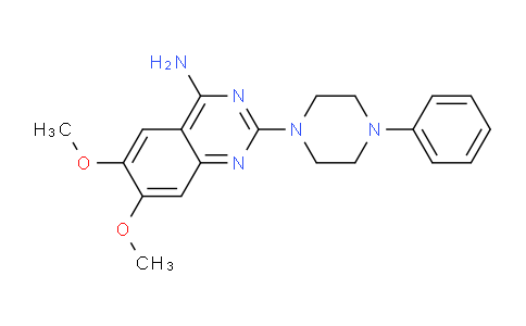 CAS No. 331258-43-6, 6,7-Dimethoxy-2-(4-phenylpiperazin-1-yl)quinazolin-4-amine