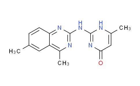CAS No. 332074-09-6, 2-((4,6-Dimethylquinazolin-2-yl)amino)-6-methylpyrimidin-4(1H)-one
