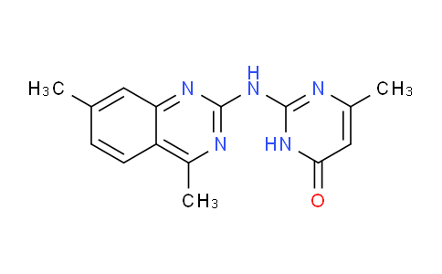 CAS No. 332074-12-1, 2-((4,7-Dimethylquinazolin-2-yl)amino)-6-methylpyrimidin-4(3H)-one