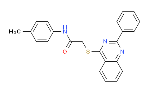 CAS No. 332914-52-0, 2-((2-Phenylquinazolin-4-yl)thio)-N-(p-tolyl)acetamide