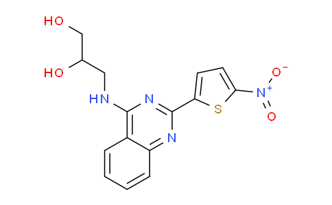 CAS No. 33372-40-6, 3-((2-(5-Nitrothiophen-2-yl)quinazolin-4-yl)amino)propane-1,2-diol