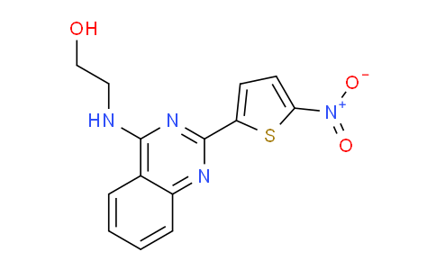 CAS No. 33389-36-5, 2-((2-(5-Nitrothiophen-2-yl)quinazolin-4-yl)amino)ethanol