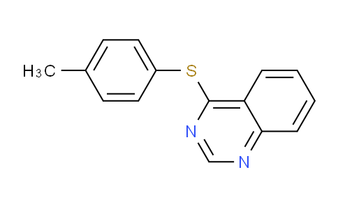CAS No. 3458-44-4, 4-(p-Tolylthio)quinazoline