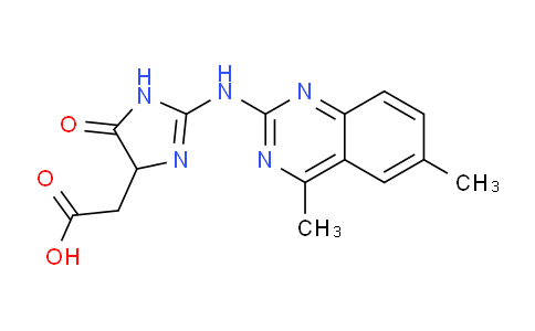 CAS No. 345951-23-7, 2-(2-((4,6-Dimethylquinazolin-2-yl)amino)-5-oxo-4,5-dihydro-1H-imidazol-4-yl)acetic acid