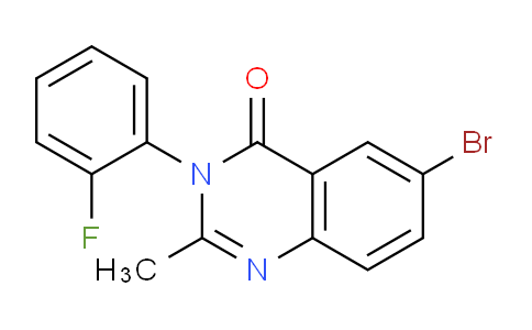 CAS No. 352346-59-9, 6-Bromo-3-(2-fluorophenyl)-2-methylquinazolin-4(3H)-one
