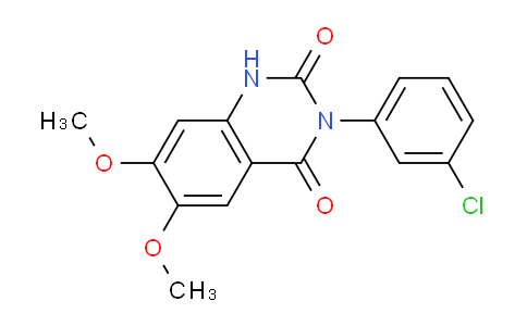 CAS No. 364748-38-9, 3-(3-Chlorophenyl)-6,7-dimethoxyquinazoline-2,4(1H,3H)-dione
