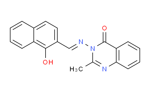 CAS No. 371120-48-8, 3-(((1-Hydroxynaphthalen-2-yl)methylene)amino)-2-methylquinazolin-4(3H)-one