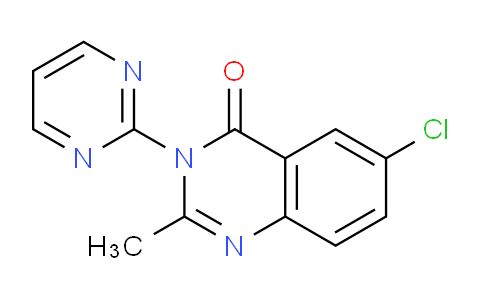 CAS No. 37905-56-9, 6-Chloro-2-methyl-3-(pyrimidin-2-yl)quinazolin-4(3H)-one