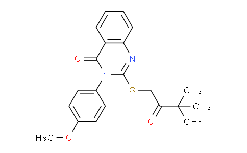 DY780599 | 380343-38-4 | 2-((3,3-Dimethyl-2-oxobutyl)thio)-3-(4-methoxyphenyl)quinazolin-4(3H)-one