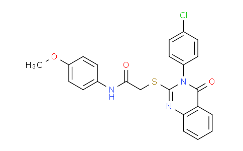 CAS No. 380452-98-2, 2-((3-(4-Chlorophenyl)-4-oxo-3,4-dihydroquinazolin-2-yl)thio)-N-(4-methoxyphenyl)acetamide