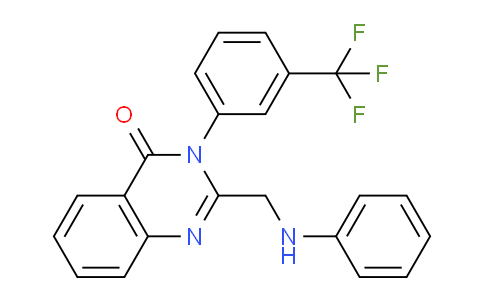 CAS No. 392704-08-4, 2-((Phenylamino)methyl)-3-(3-(trifluoromethyl)phenyl)quinazolin-4(3H)-one