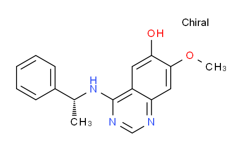 CAS No. 402734-23-0, (R)-7-Methoxy-4-((1-phenylethyl)amino)quinazolin-6-ol