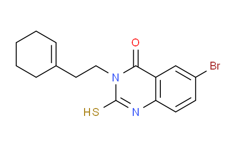 CAS No. 403727-60-6, 6-Bromo-3-(2-(cyclohex-1-en-1-yl)ethyl)-2-mercaptoquinazolin-4(3H)-one