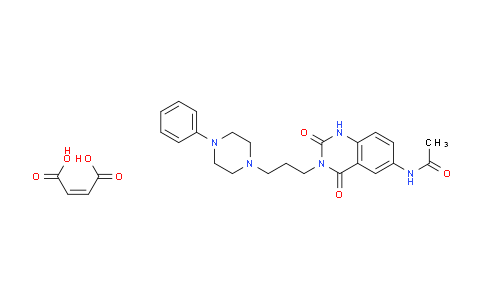 CAS No. 4052-22-6, N-(2,4-Dioxo-3-(3-(4-phenylpiperazin-1-yl)propyl)-1,2,3,4-tetrahydroquinazolin-6-yl)acetamide maleate