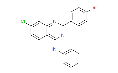 CAS No. 405932-32-3, 2-(4-Bromophenyl)-7-chloro-N-phenylquinazolin-4-amine