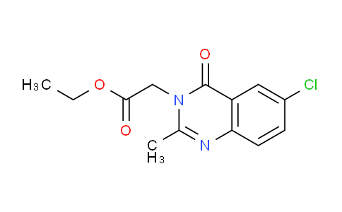 CAS No. 40889-45-0, Ethyl 2-(6-chloro-2-methyl-4-oxoquinazolin-3(4H)-yl)acetate