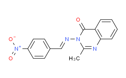 CAS No. 41332-43-8, 2-Methyl-3-((4-nitrobenzylidene)amino)quinazolin-4(3H)-one
