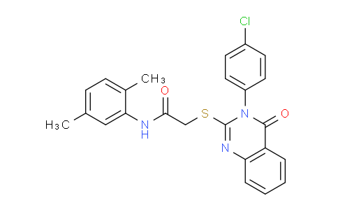 CAS No. 421578-25-8, 2-((3-(4-Chlorophenyl)-4-oxo-3,4-dihydroquinazolin-2-yl)thio)-N-(2,5-dimethylphenyl)acetamide