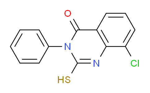CAS No. 429625-88-7, 8-Chloro-2-mercapto-3-phenylquinazolin-4(3H)-one