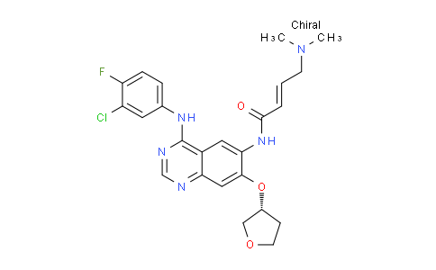 CAS No. 439081-17-1, (R)-N-(4-((3-Chloro-4-fluorophenyl)amino)-7-((tetrahydrofuran-3-yl)oxy)quinazolin-6-yl)-4-(dimethylamino)but-2-enamide