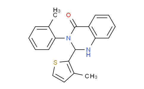 CAS No. 440111-61-5, 2-(3-Methylthiophen-2-yl)-3-(o-tolyl)-2,3-dihydroquinazolin-4(1H)-one