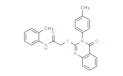 CAS No. 473628-87-4, 2-((4-Oxo-3-(p-tolyl)-3,4-dihydroquinazolin-2-yl)thio)-N-(o-tolyl)acetamide