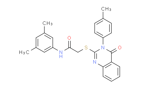CAS No. 474297-00-2, N-(3,5-Dimethylphenyl)-2-((4-oxo-3-(p-tolyl)-3,4-dihydroquinazolin-2-yl)thio)acetamide