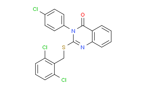 CAS No. 476484-66-9, 3-(4-Chlorophenyl)-2-((2,6-dichlorobenzyl)thio)quinazolin-4(3H)-one