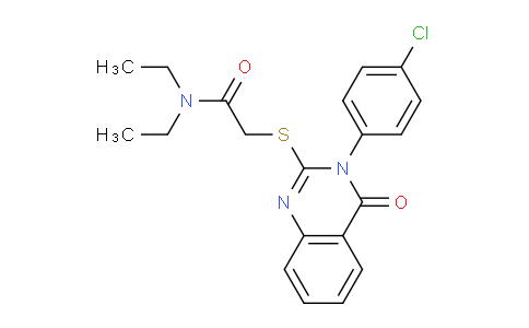 CAS No. 476484-67-0, 2-((3-(4-Chlorophenyl)-4-oxo-3,4-dihydroquinazolin-2-yl)thio)-N,N-diethylacetamide