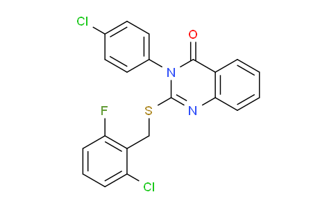 CAS No. 476484-69-2, 2-((2-Chloro-6-fluorobenzyl)thio)-3-(4-chlorophenyl)quinazolin-4(3H)-one