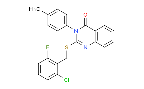 MC780707 | 476486-15-4 | 2-((2-Chloro-6-fluorobenzyl)thio)-3-(p-tolyl)quinazolin-4(3H)-one