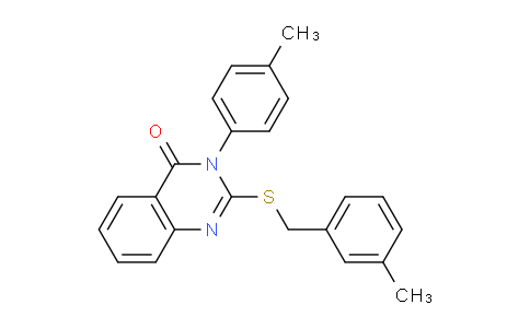CAS No. 476486-18-7, 2-((3-Methylbenzyl)thio)-3-(p-tolyl)quinazolin-4(3H)-one