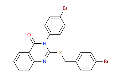CAS No. 477313-85-2, 2-((4-Bromobenzyl)thio)-3-(4-bromophenyl)quinazolin-4(3H)-one