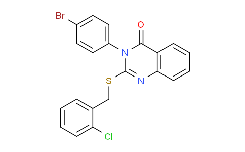 CAS No. 477313-86-3, 3-(4-Bromophenyl)-2-((2-chlorobenzyl)thio)quinazolin-4(3H)-one