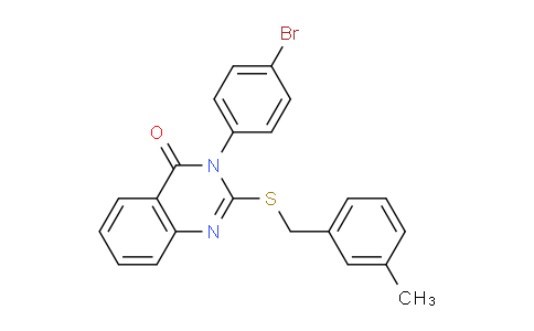 CAS No. 477318-60-8, 3-(4-Bromophenyl)-2-((3-methylbenzyl)thio)quinazolin-4(3H)-one