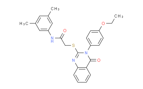 CAS No. 477318-80-2, N-(3,5-Dimethylphenyl)-2-((3-(4-ethoxyphenyl)-4-oxo-3,4-dihydroquinazolin-2-yl)thio)acetamide
