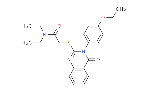 CAS No. 477318-83-5, 2-((3-(4-Ethoxyphenyl)-4-oxo-3,4-dihydroquinazolin-2-yl)thio)-N,N-diethylacetamide