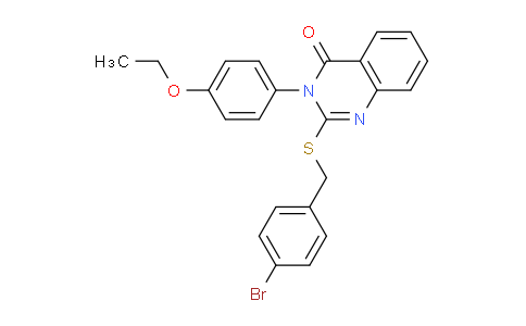 CAS No. 477318-88-0, 2-((4-Bromobenzyl)thio)-3-(4-ethoxyphenyl)quinazolin-4(3H)-one
