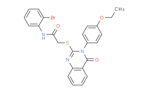 CAS No. 477318-89-1, N-(2-Bromophenyl)-2-((3-(4-ethoxyphenyl)-4-oxo-3,4-dihydroquinazolin-2-yl)thio)acetamide