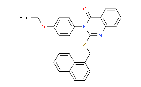 CAS No. 477318-92-6, 3-(4-Ethoxyphenyl)-2-((naphthalen-1-ylmethyl)thio)quinazolin-4(3H)-one