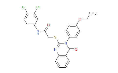 CAS No. 477318-95-9, N-(3,4-Dichlorophenyl)-2-((3-(4-ethoxyphenyl)-4-oxo-3,4-dihydroquinazolin-2-yl)thio)acetamide