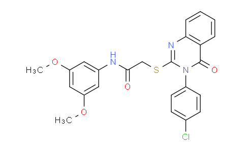 MC780742 | 477329-26-3 | 2-((3-(4-Chlorophenyl)-4-oxo-3,4-dihydroquinazolin-2-yl)thio)-N-(3,5-dimethoxyphenyl)acetamide